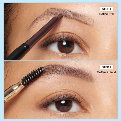 Swatches of Revlon ColorStay eyebrow pencil shades
