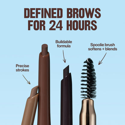 Side profile of Revlon ColorStay waterproof brow pencil
