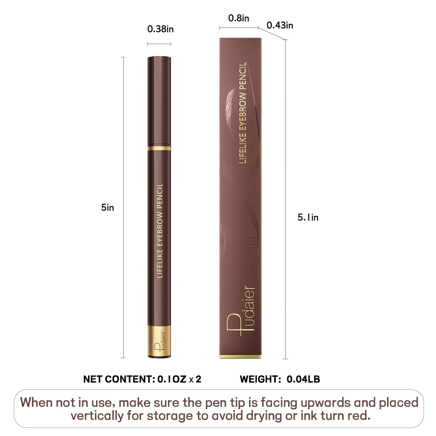 Premium beauty eye brow makeup kit twin pack container