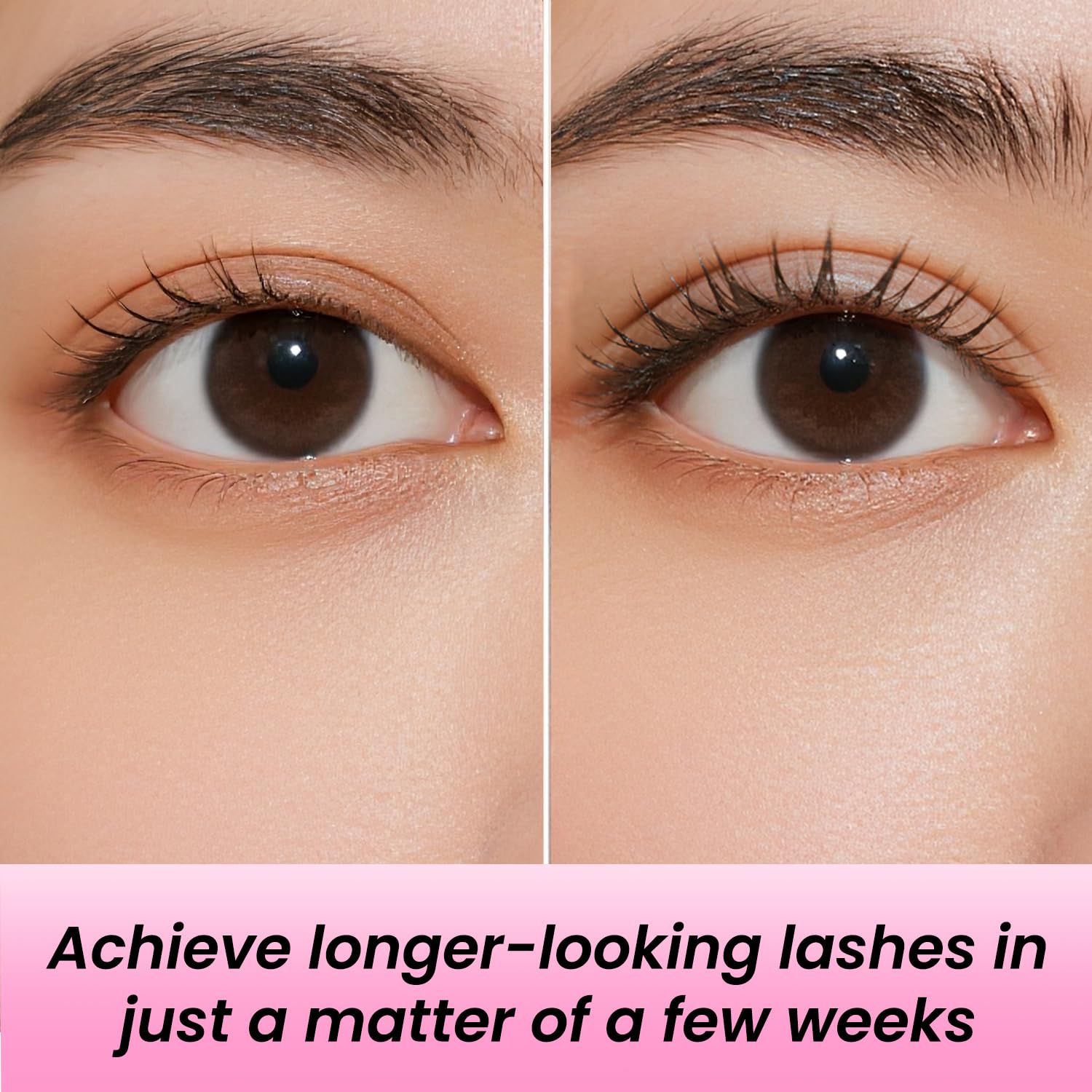 Precision brush tip of the Sobetuar eyelash enhancer applying clear liquid formula smoothly
