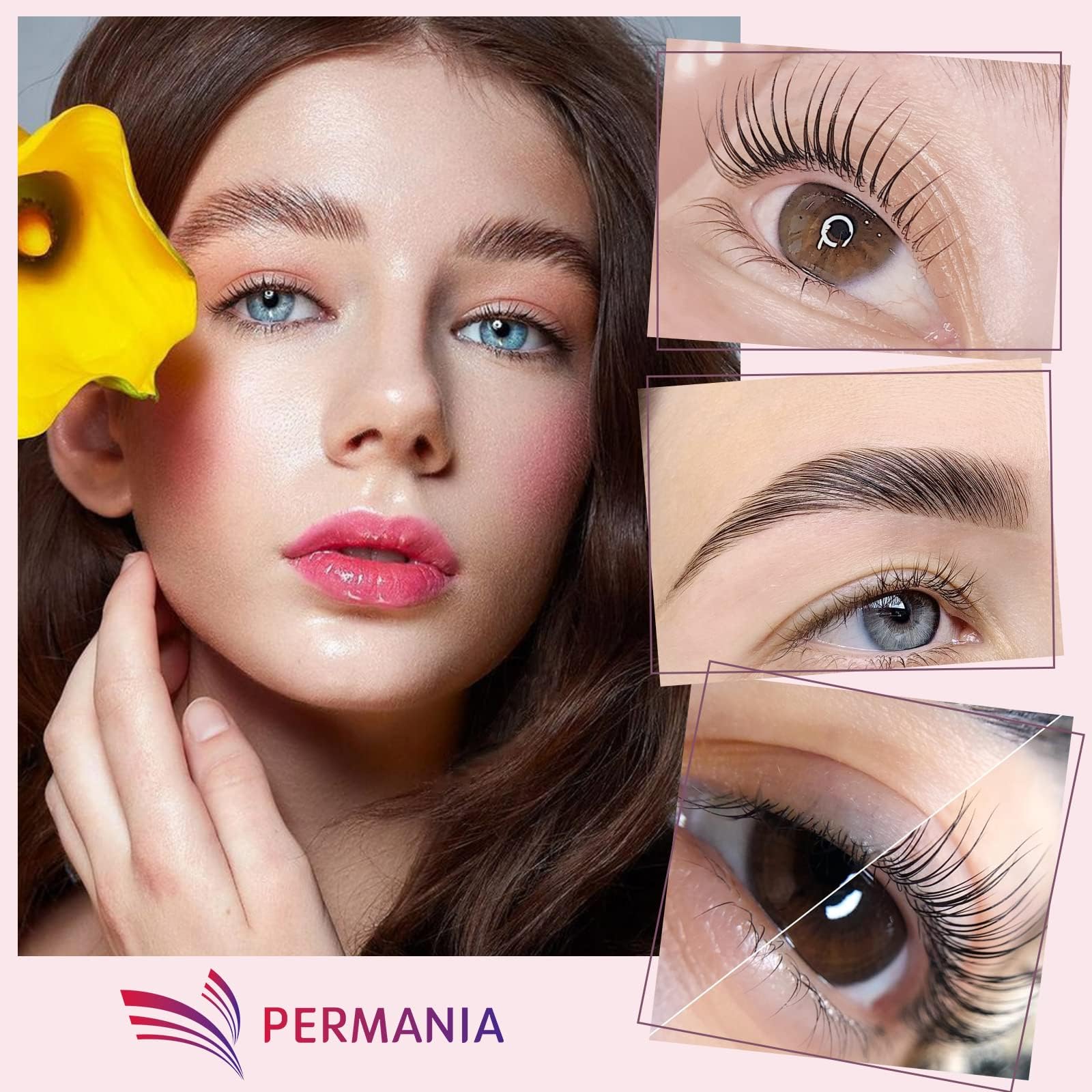 Texture demonstration of the white cream formulation from the PERMANIA eyelash preparation sachet
