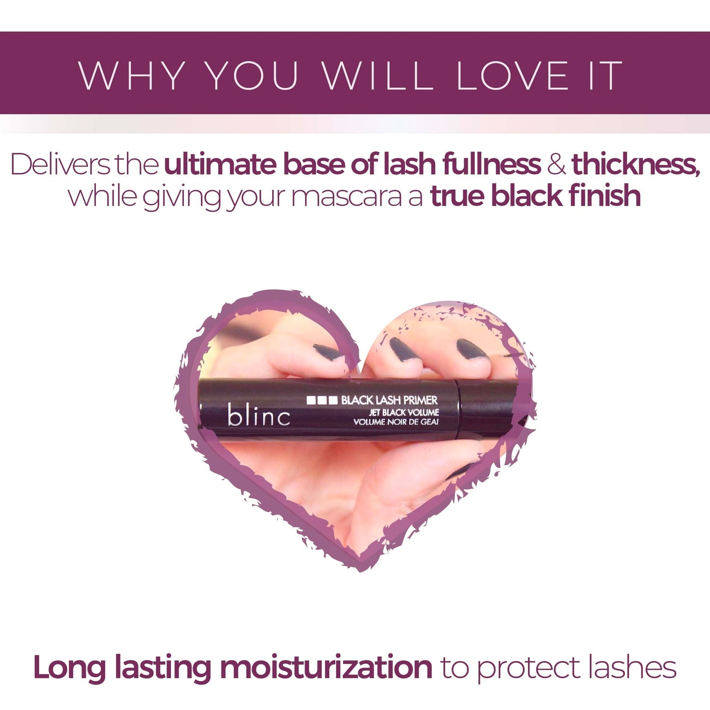 Blinc USA imported eyelash conditioning base showing the precise brush