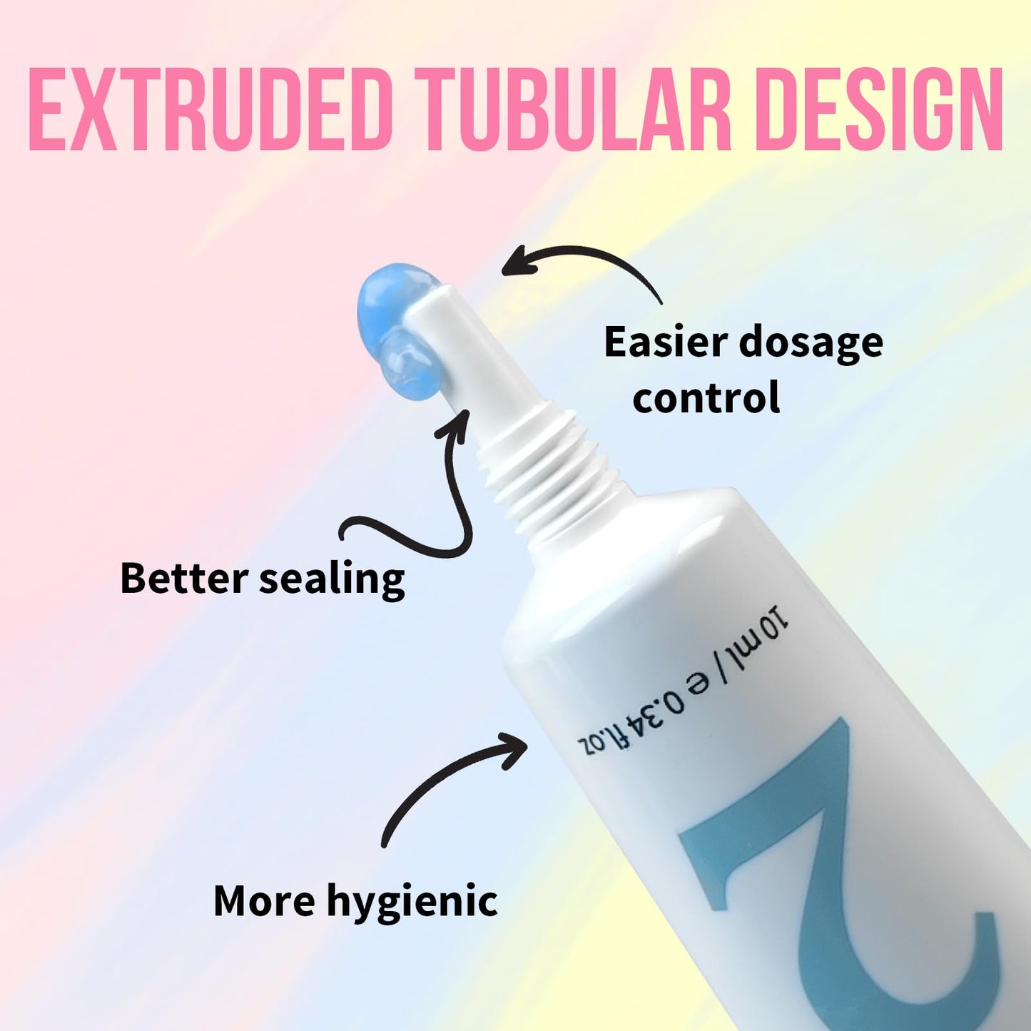 Close up of the innovative mess free tube design from Permania kit.