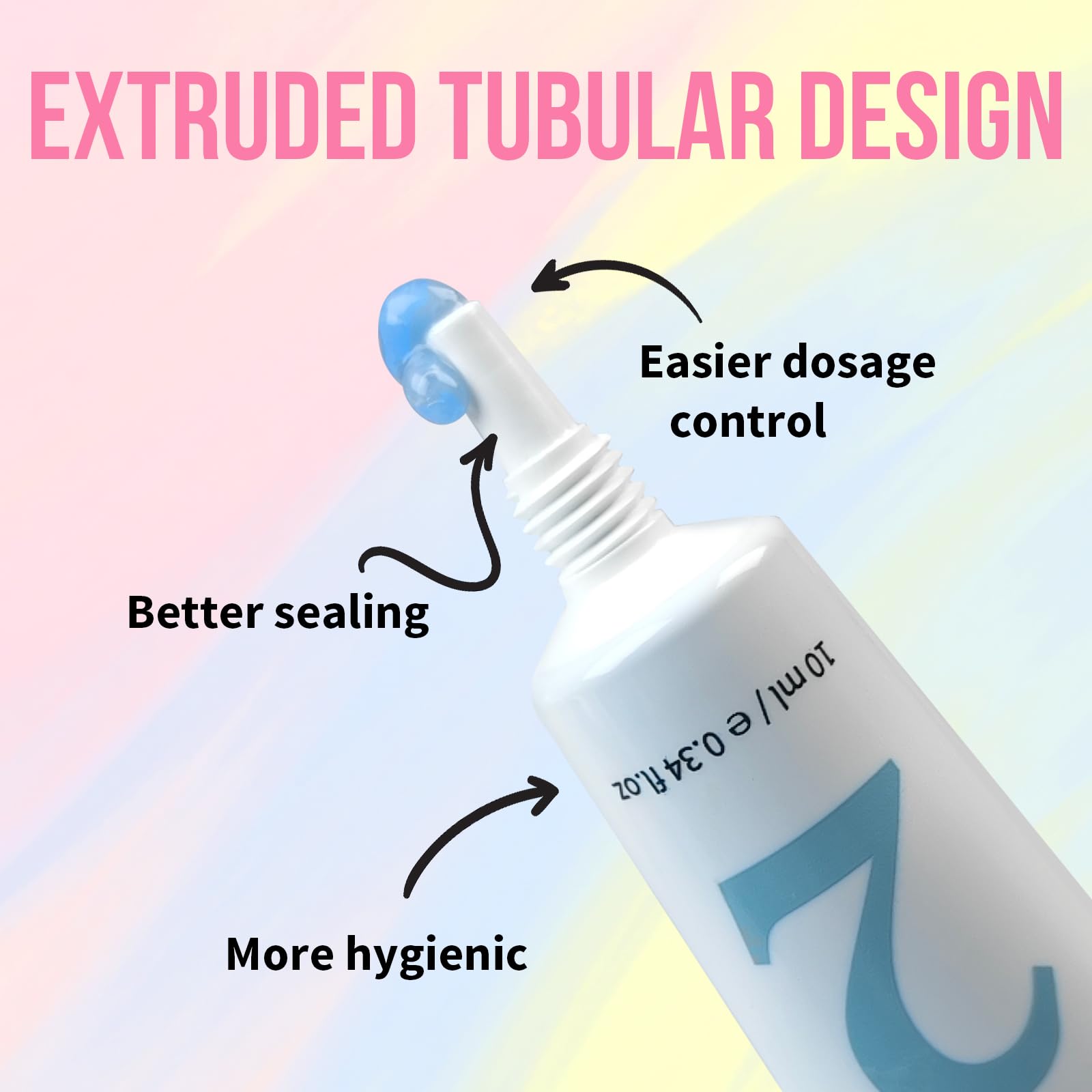 Close up of the innovative mess free tube design from Permania kit.