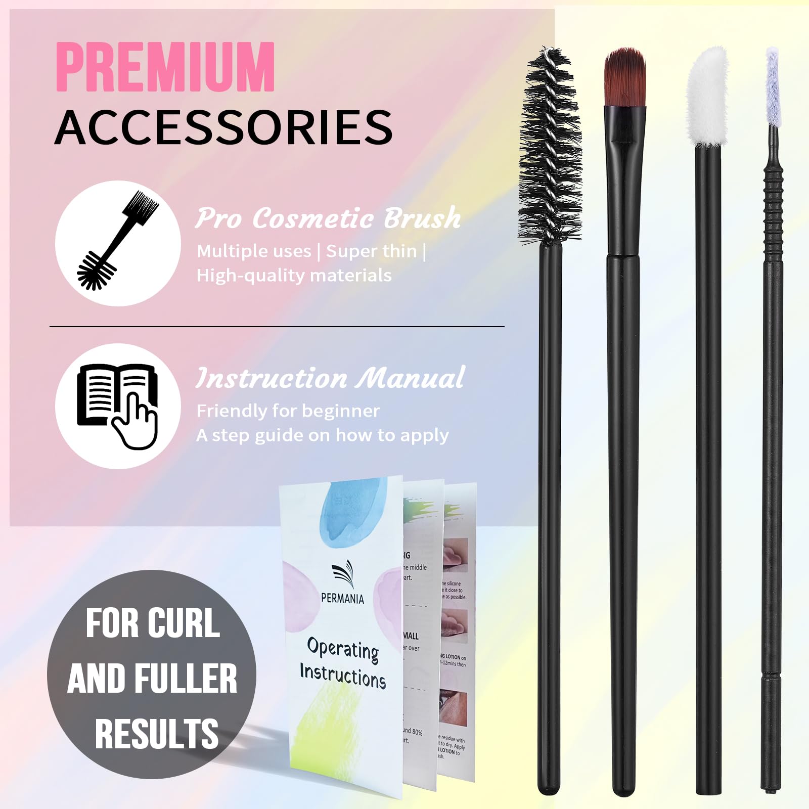 Silicone lift pads and glue balm included in the professional lash lifting kit.