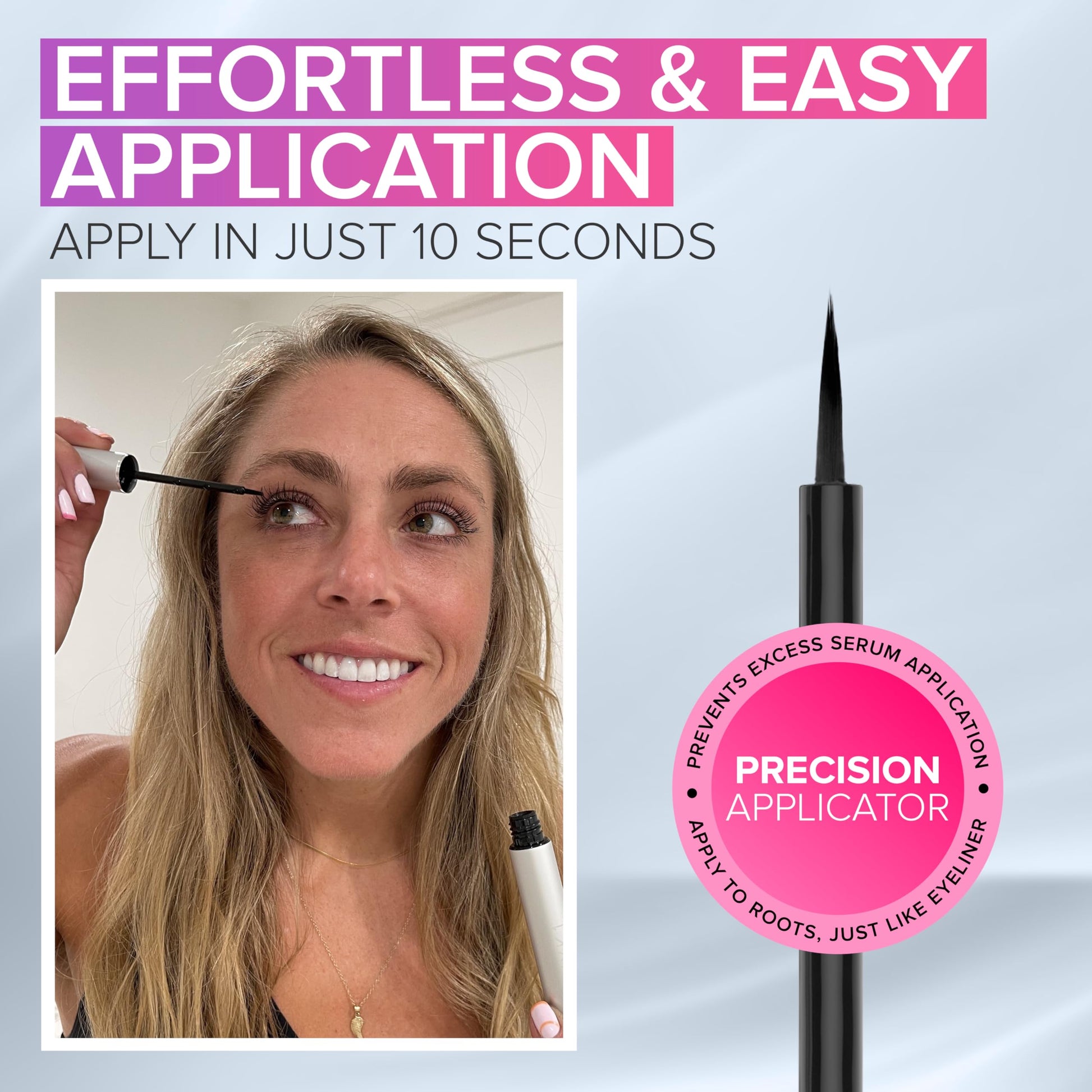 NYK1 LashForce lash and brow serum clear solution visual texture