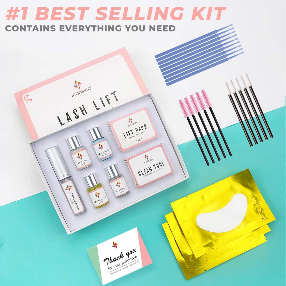 CICI Lash five different sizes of silicone lifting pads and Y shape styling brushes