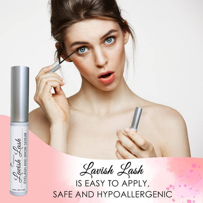 Instructional view of the botanical eyelash serum detailing correct root application placement.