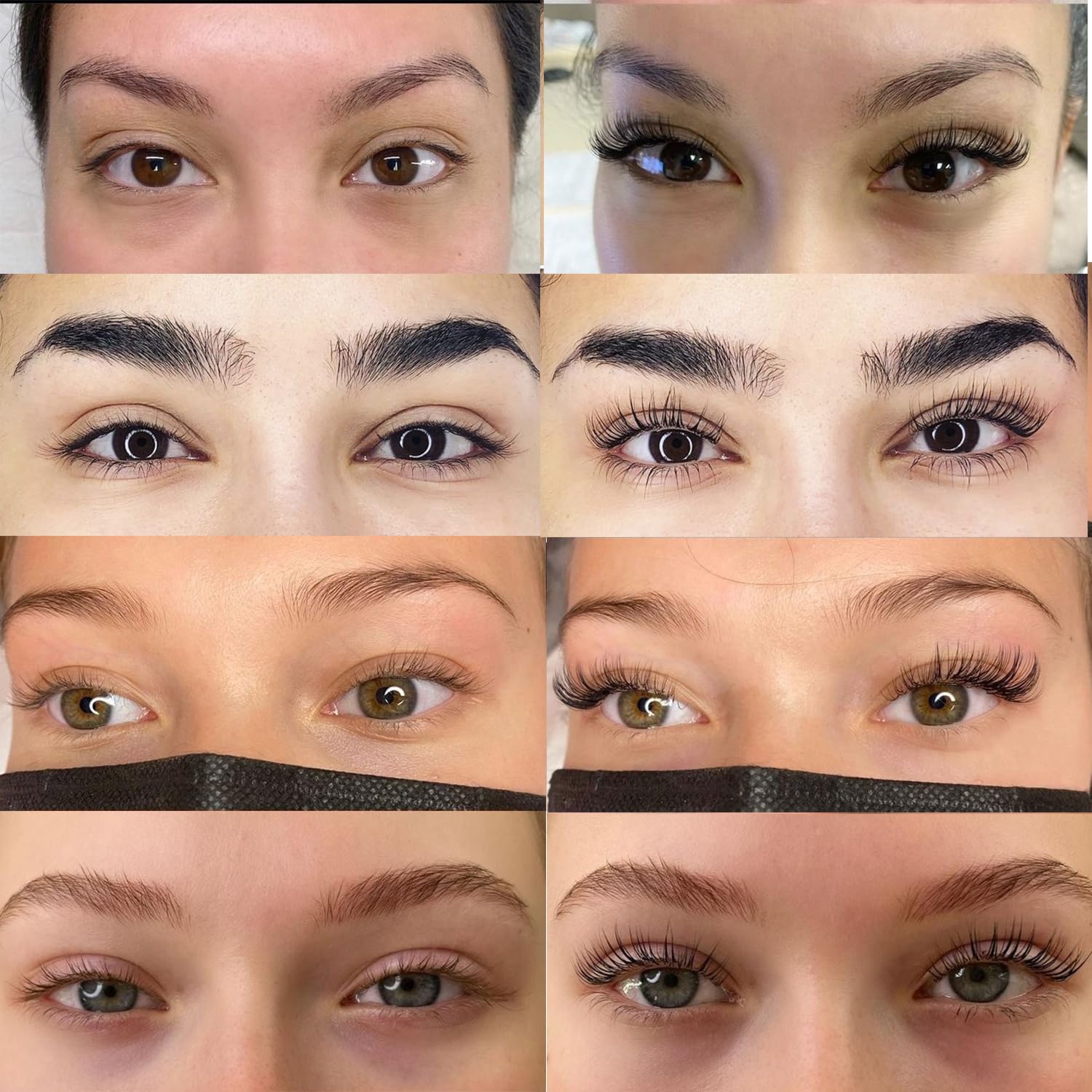 Clione Prime eyelash perm box opened to display the fifteen individual single use treatment packets