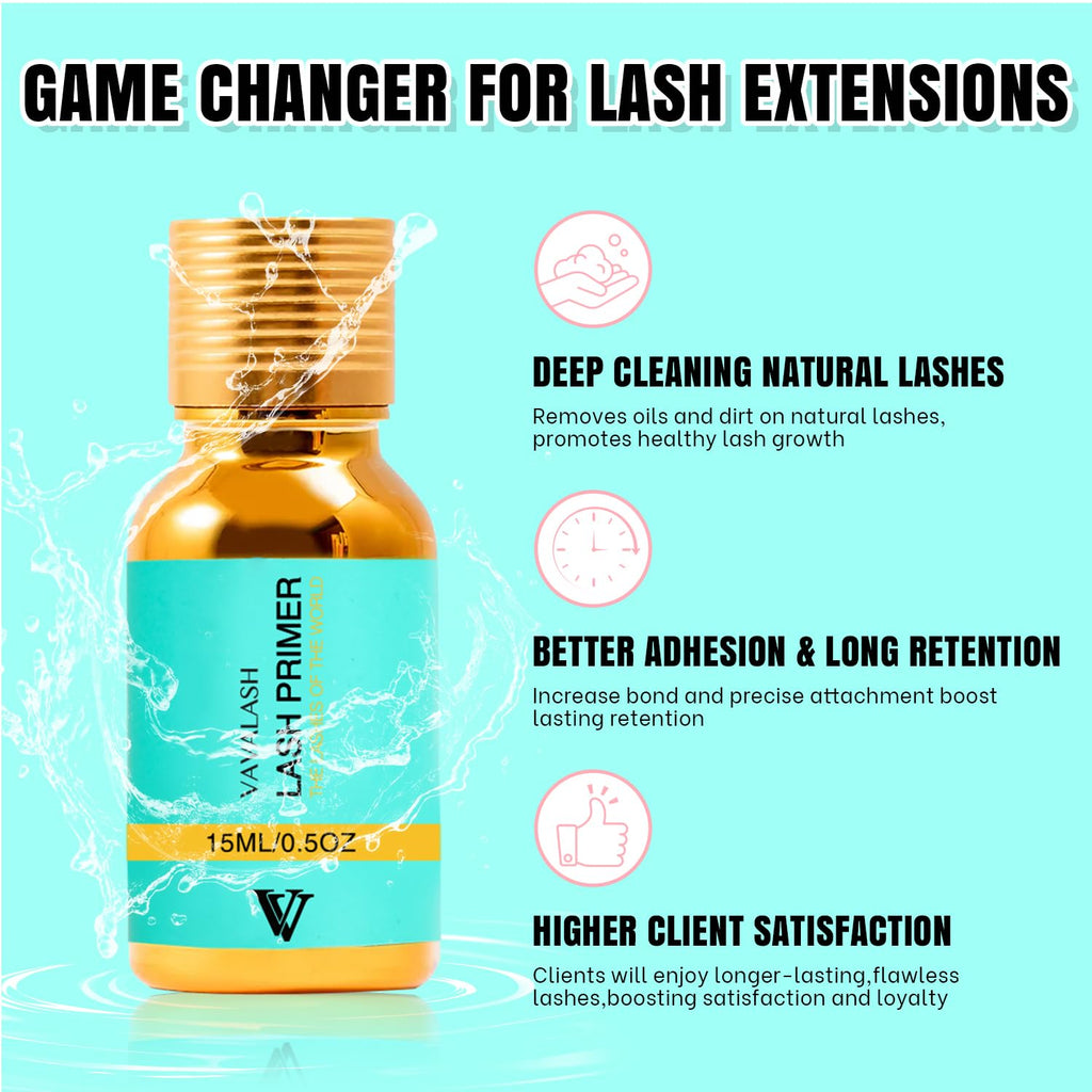 Vavalash 15ml lash cleansing liquid package display