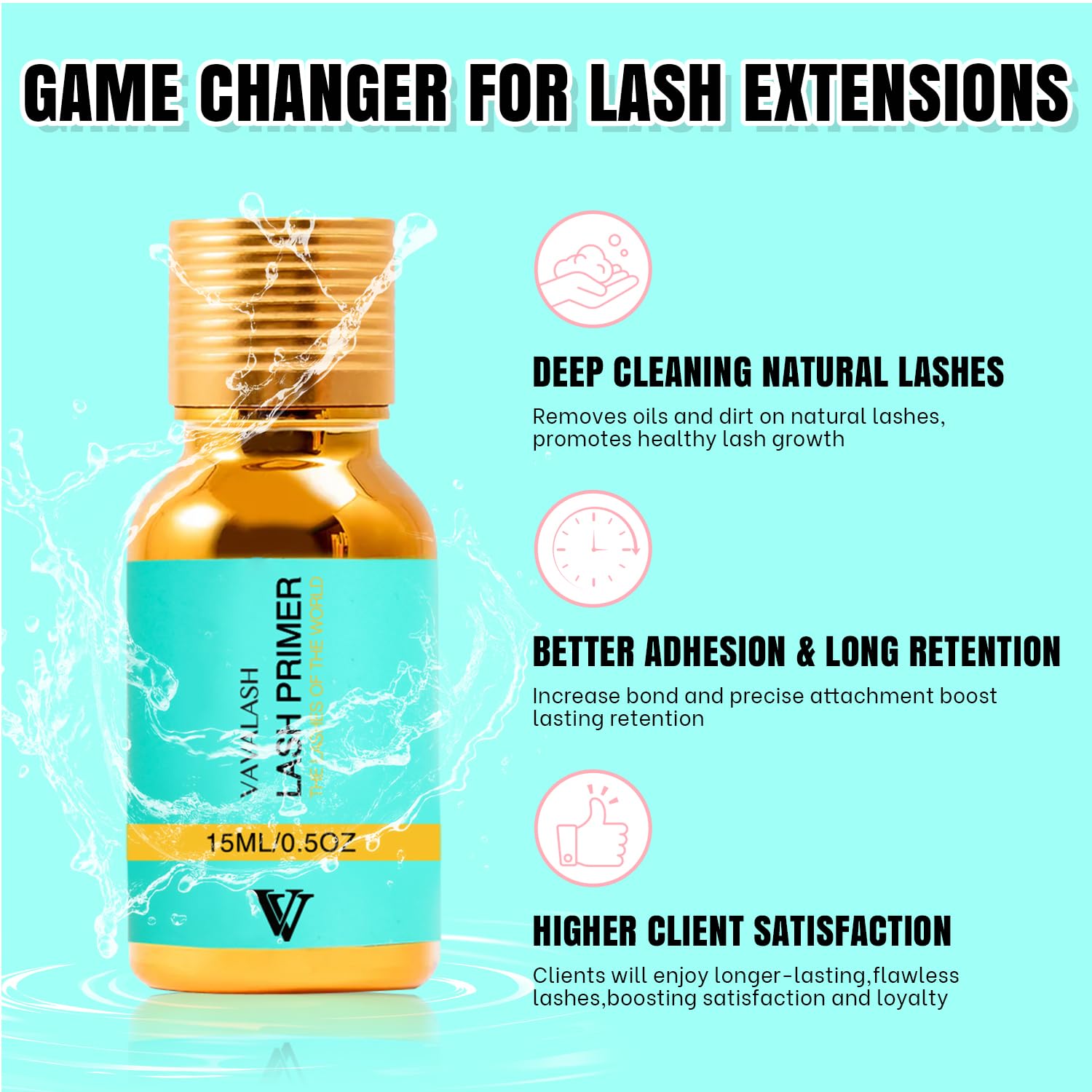 VAVALASH professional lash primer being applied to pre-treatment microbrushes