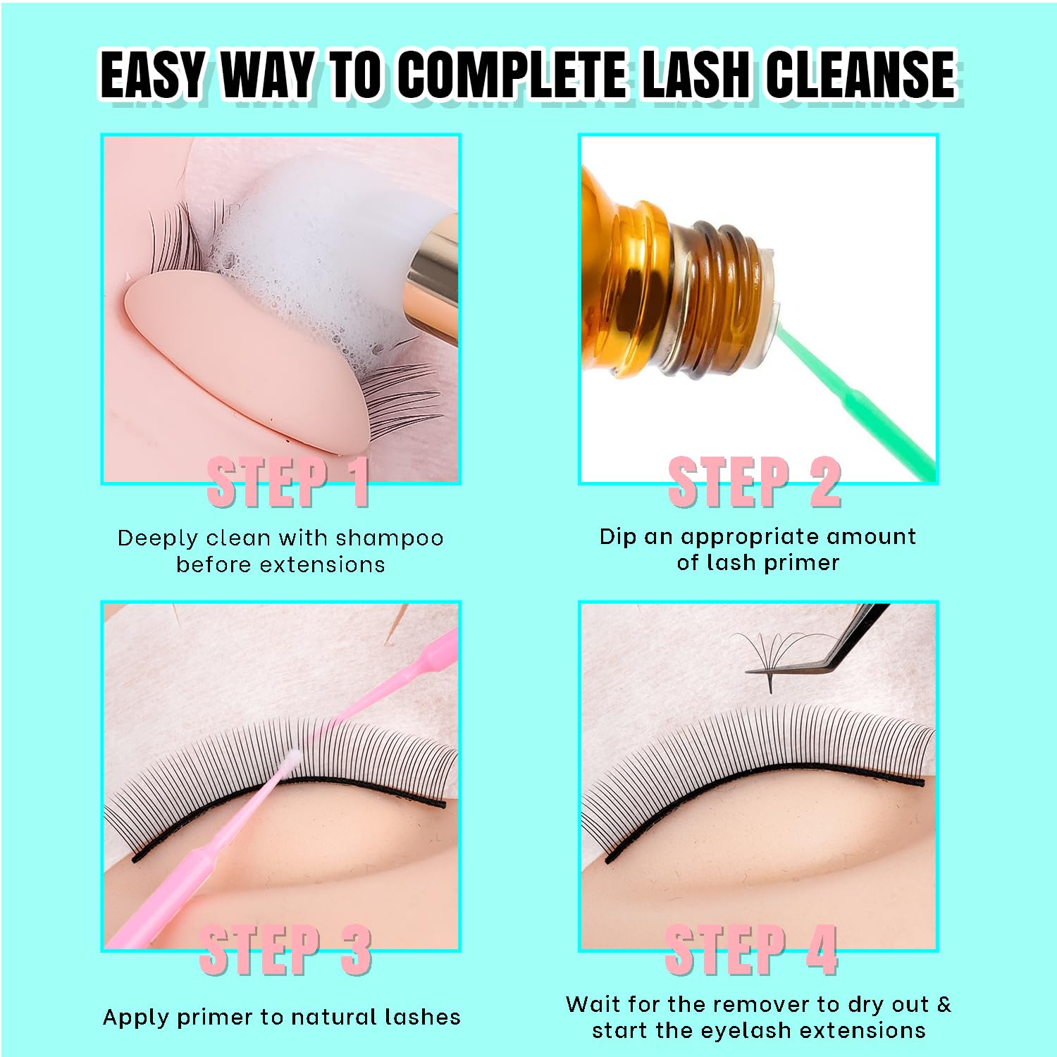 USA imported VAVALASH lash primer on a white backdrop for beauty salon setup