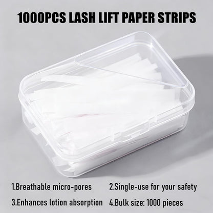 Fukaisu eyelash curling ribbon sheets close up on white background