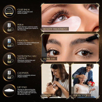 Choido eyelash lift kit components showing the full salon grade grooming set