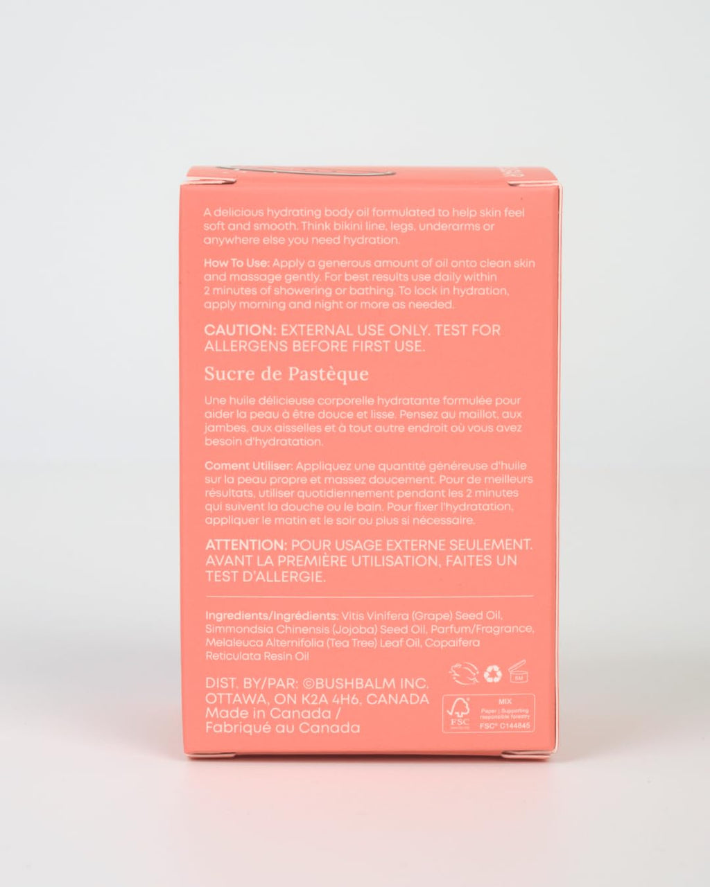 Bushbalm Watermelon Sugar skincare duo set for smooth skin