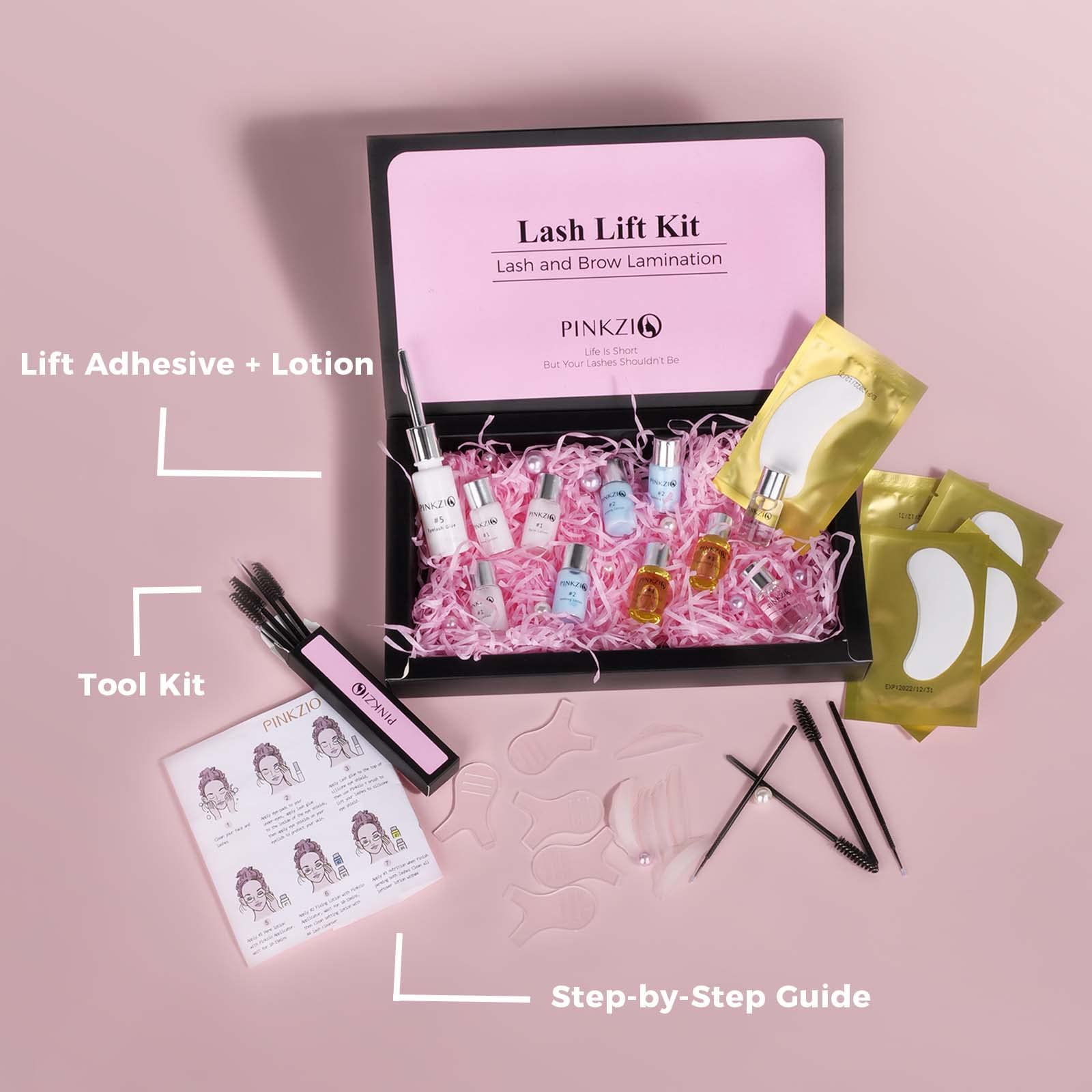 Reusable silicone lift pads in multiple sizes for custom eye shapes