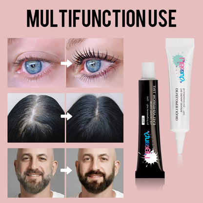 Libeauty professional eyelash dye kit texture showing smooth blended cream application.