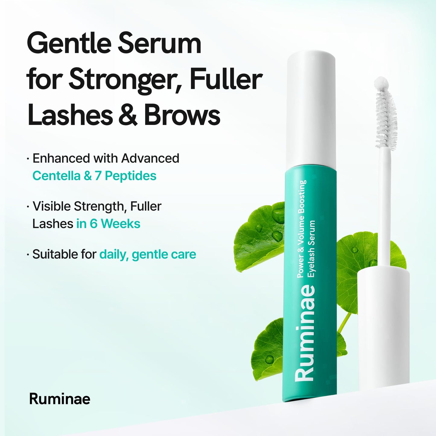 Ruminae K-beauty lash and eyebrow enhancer packaging details