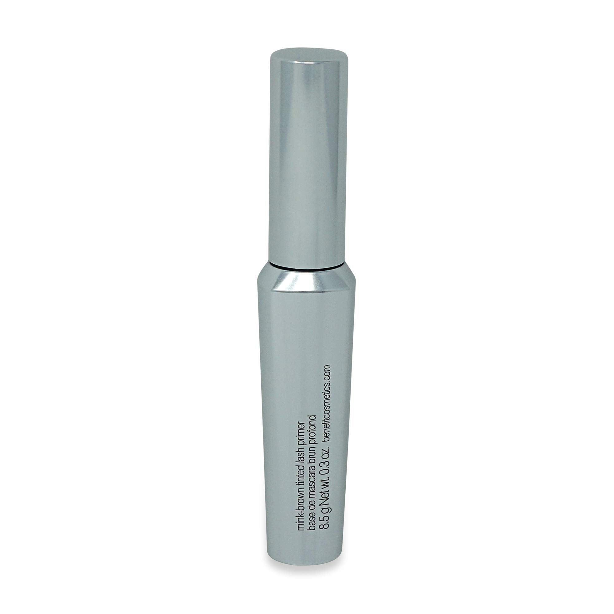 Benefit Cosmetics Tinted Eyelash Primer 0.3 Fluid Ounce bottle shown next to its original retail box.