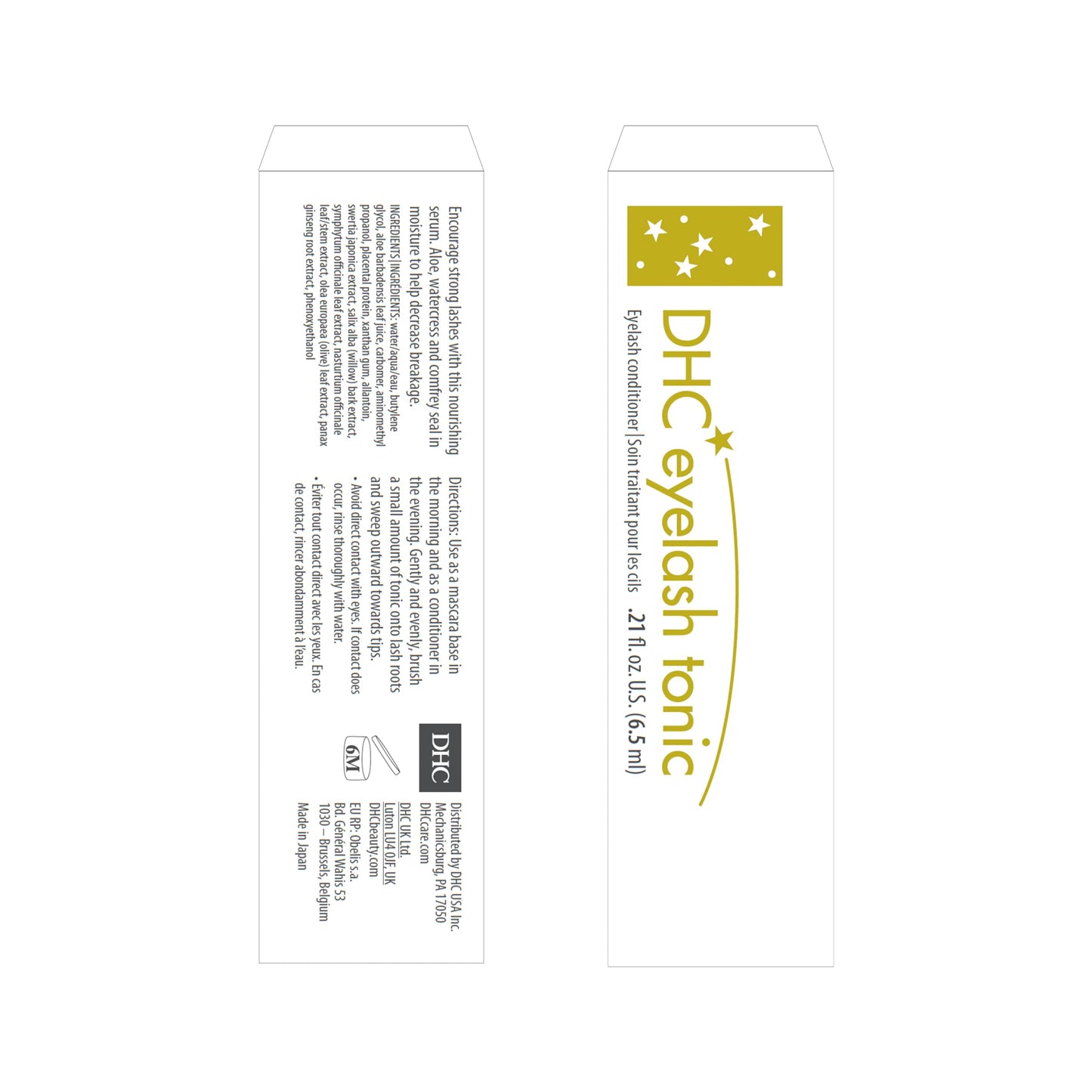 DHC clear lash conditioner serum packaging for eyelash strengthening