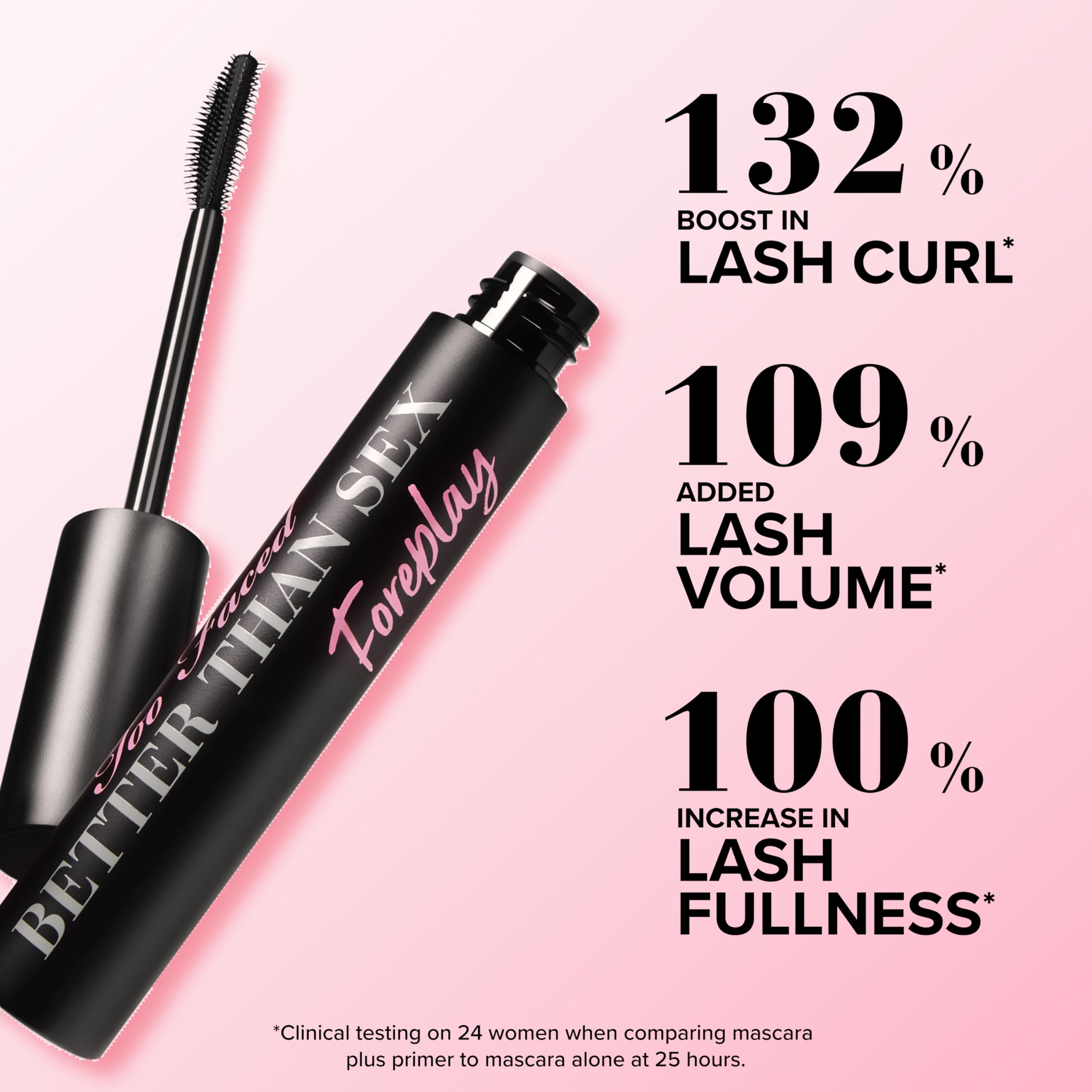 Black tinted lash prep primer brush close up showing nylon fibers