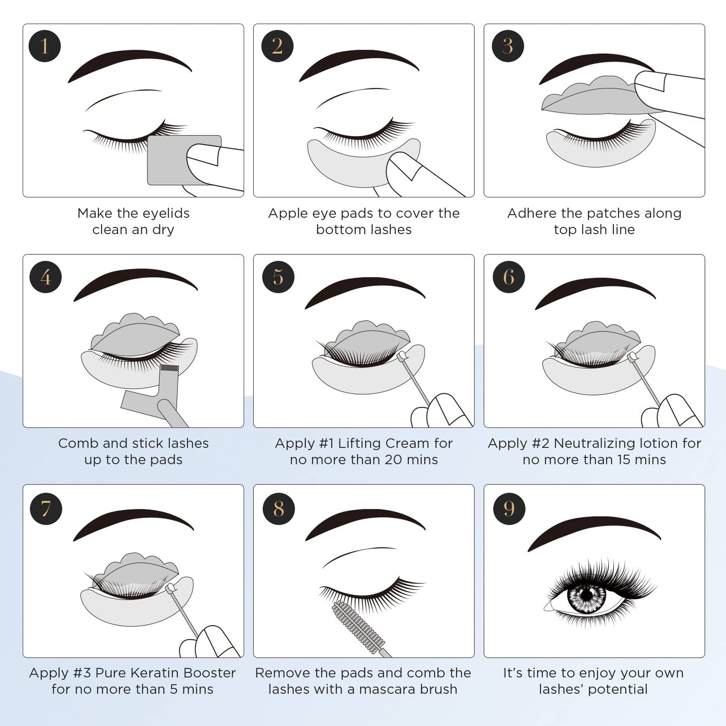 LASHVIEW lash lift kit silicone shields and application wand tools