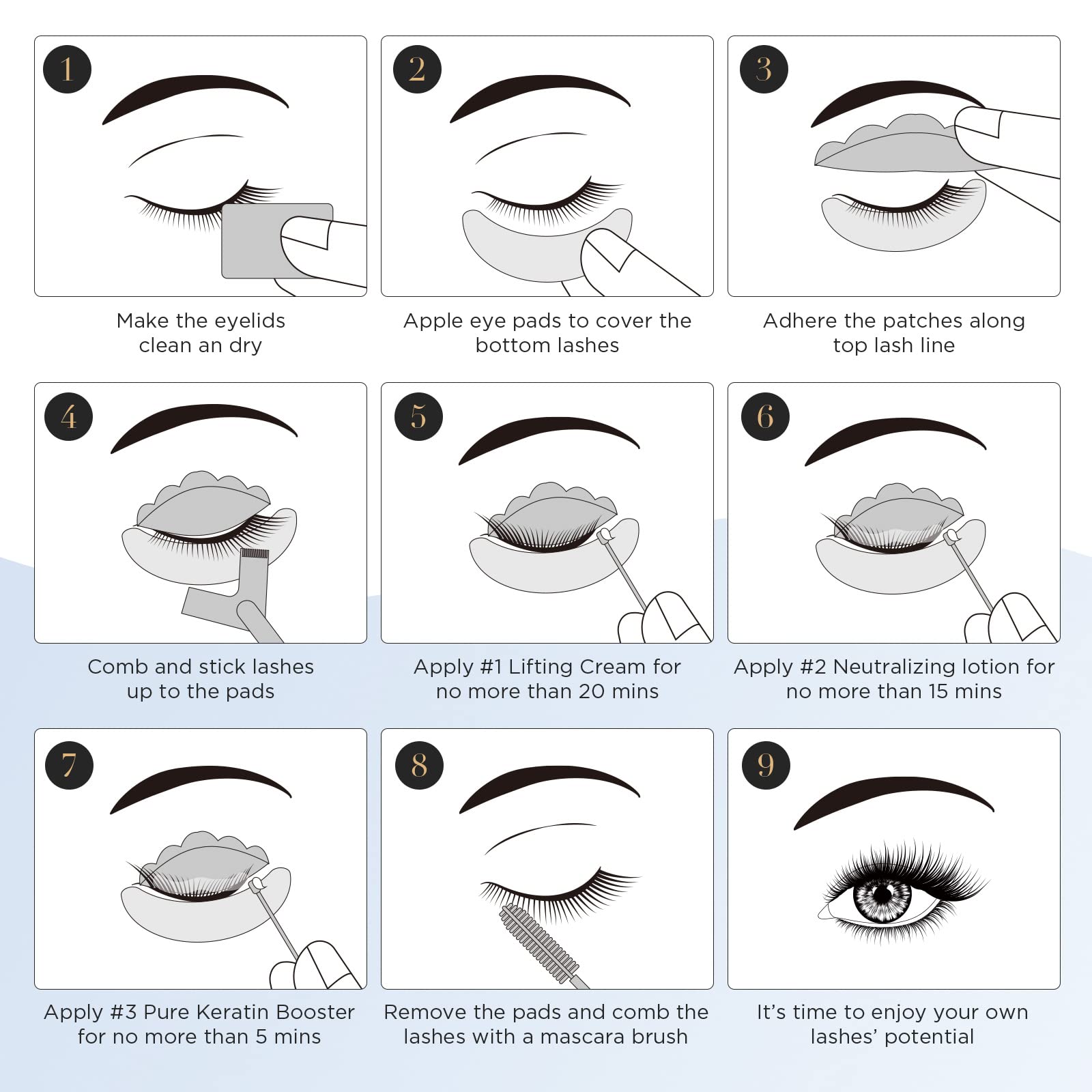 LASHVIEW lash lift kit silicone shields and application wand tools