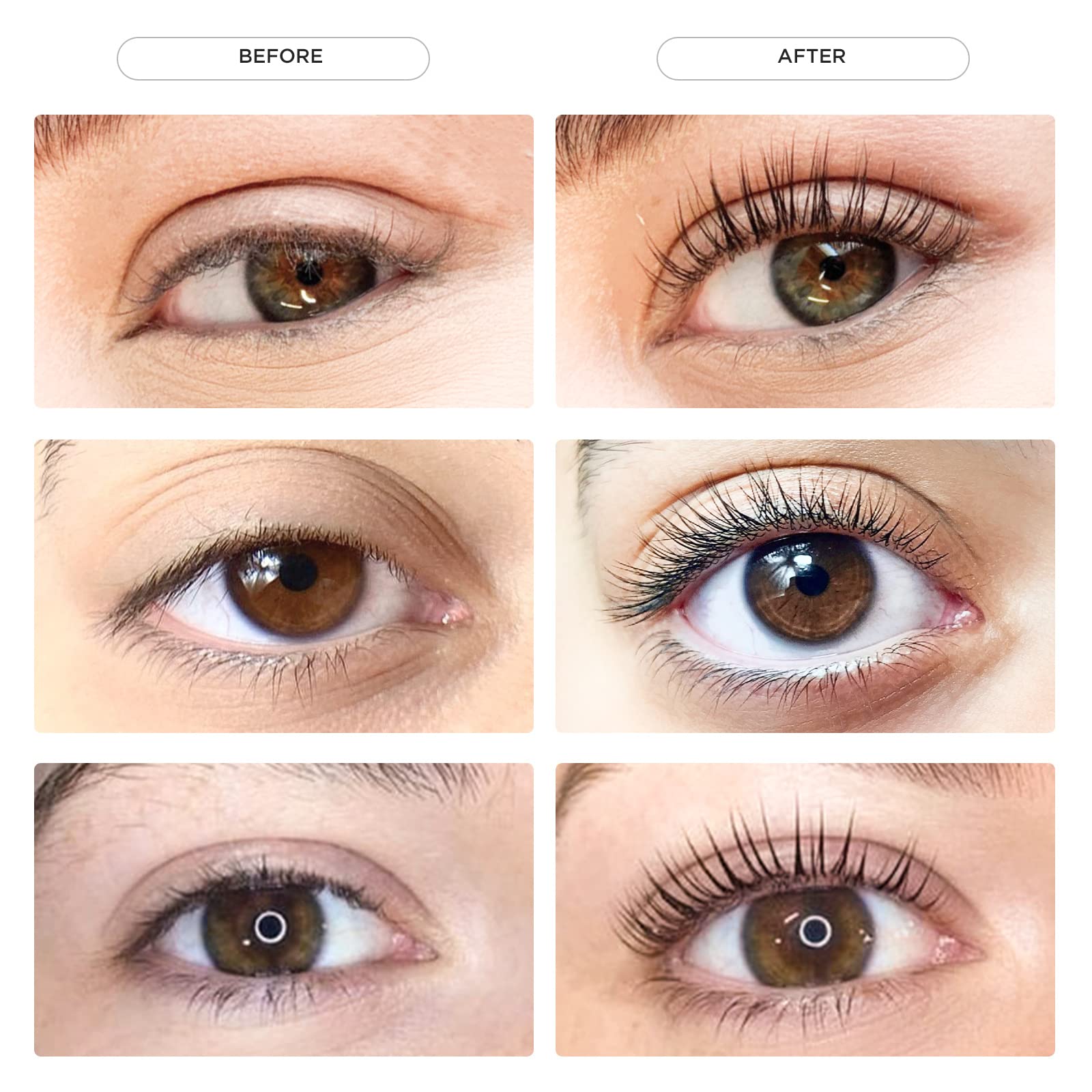 LASHVIEW semi permanent lash curling kit components arranged on a table