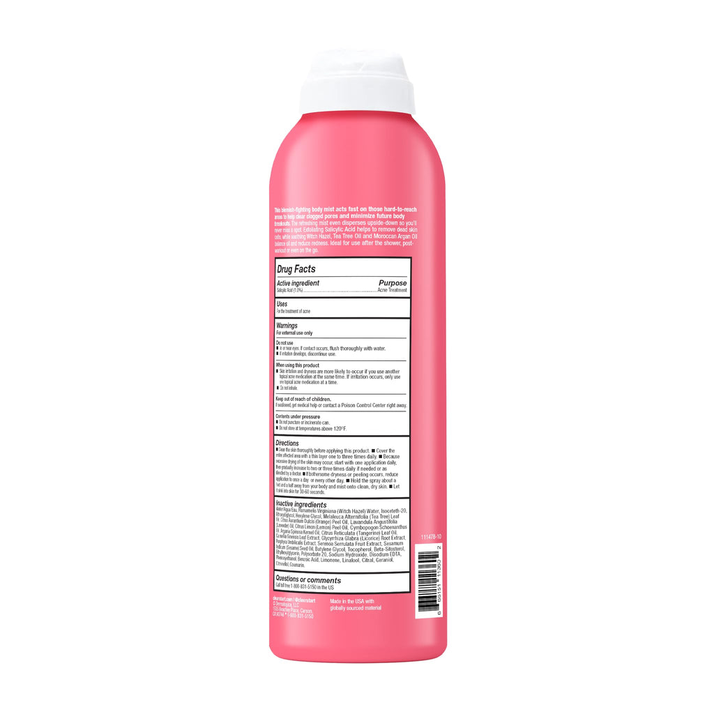 Dermalogica back acne treatment spray showing the three hundred and sixty degree pump nozzle