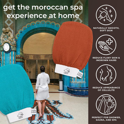 Natural Elephant Kessa body scrub mitt for spa exfoliation