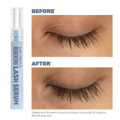 BABE ORIGINAL peptide infused eyelash serum with fine tip applicator wand showing precise application