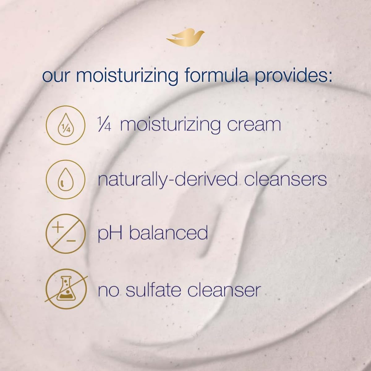 Rich creamy texture of Dove pomegranate body polish