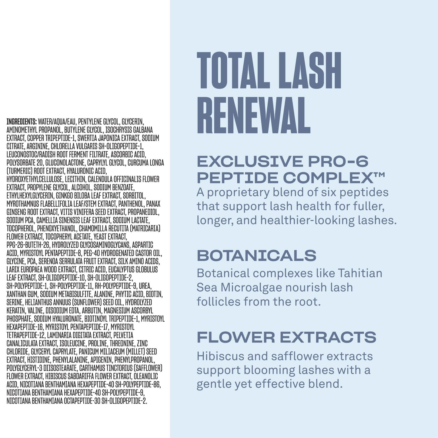BABE ORIGINAL sensitive eye friendly lash serum container standing upright next to its retail box