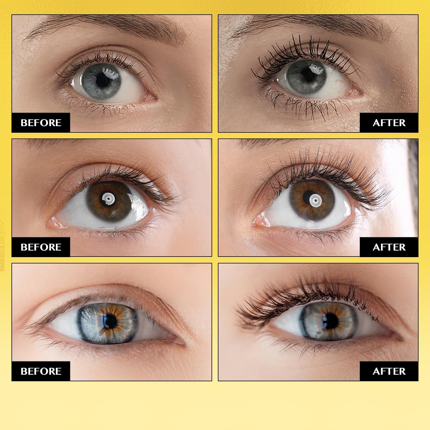 AYASAL eyelash perm set contents including lifting lotions, fixing gels, nutrition serums, and silicone pads.