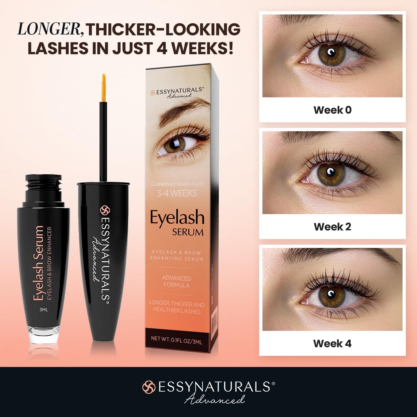 EssyNaturals advanced lash enhancer precision brush applicator tip