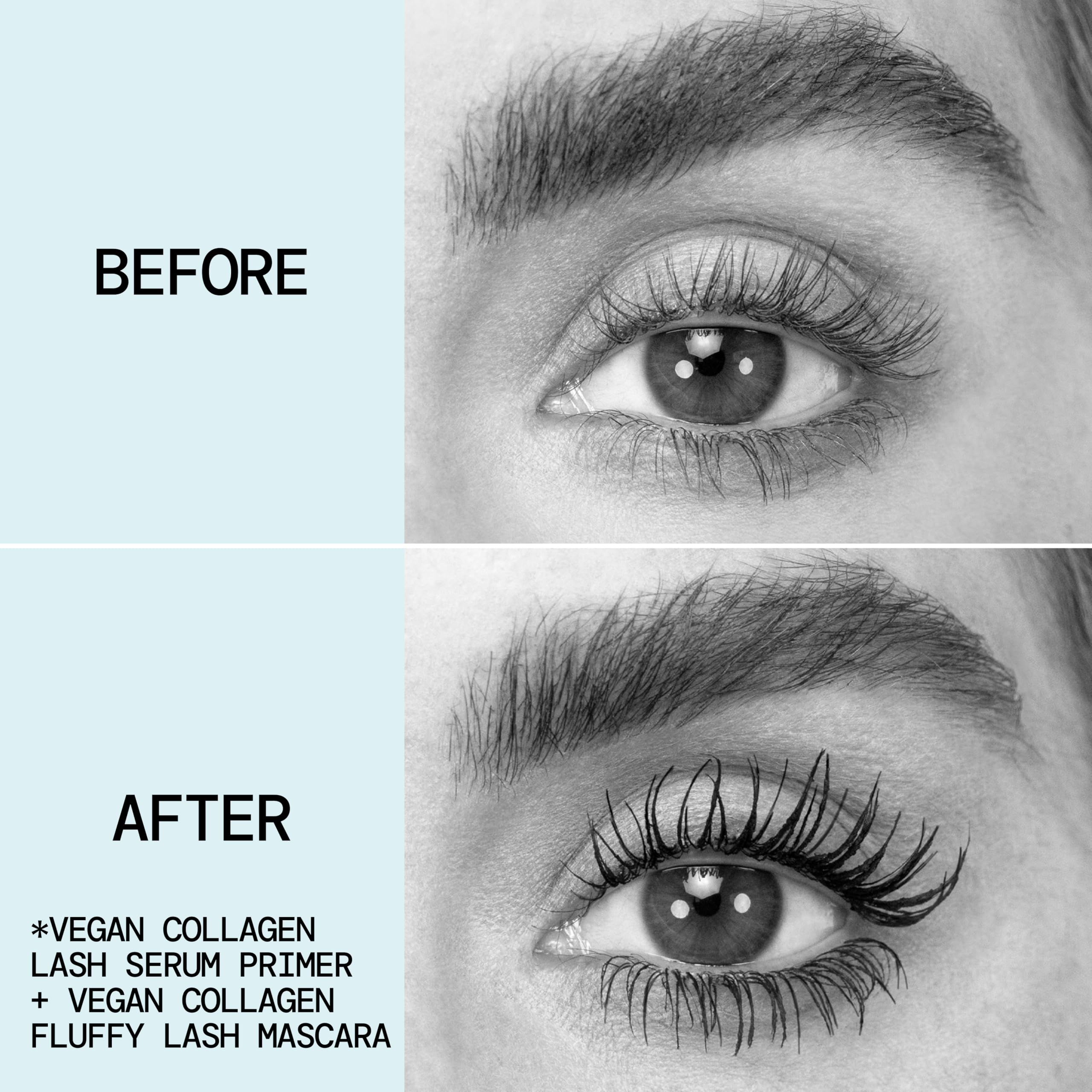 Side profile of Pacifica vegan collagen mascara primer clear formula bottle