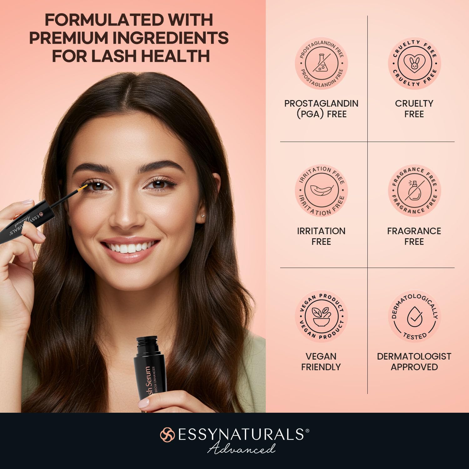 Authentic USA imported EssyNaturals premium beauty serum label