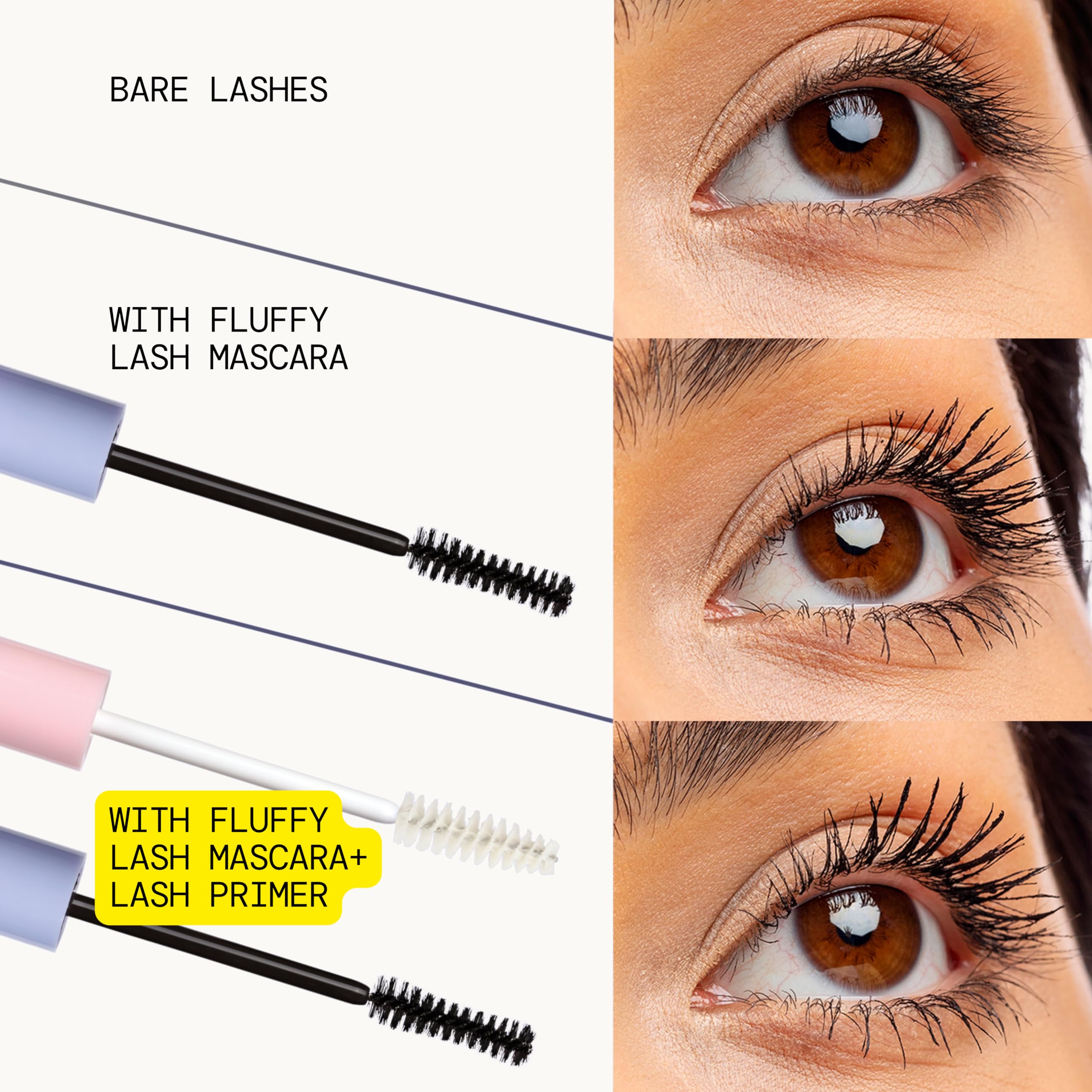 Close up view of the ophthalmologist tested Pacifica lash serum packaging text and ingredients list