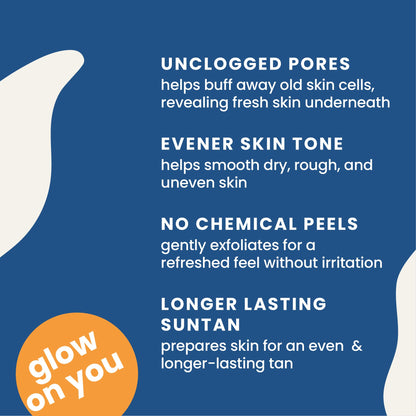 Atlantis People skincare accessory packaging showcasing the luxury body wash mitt