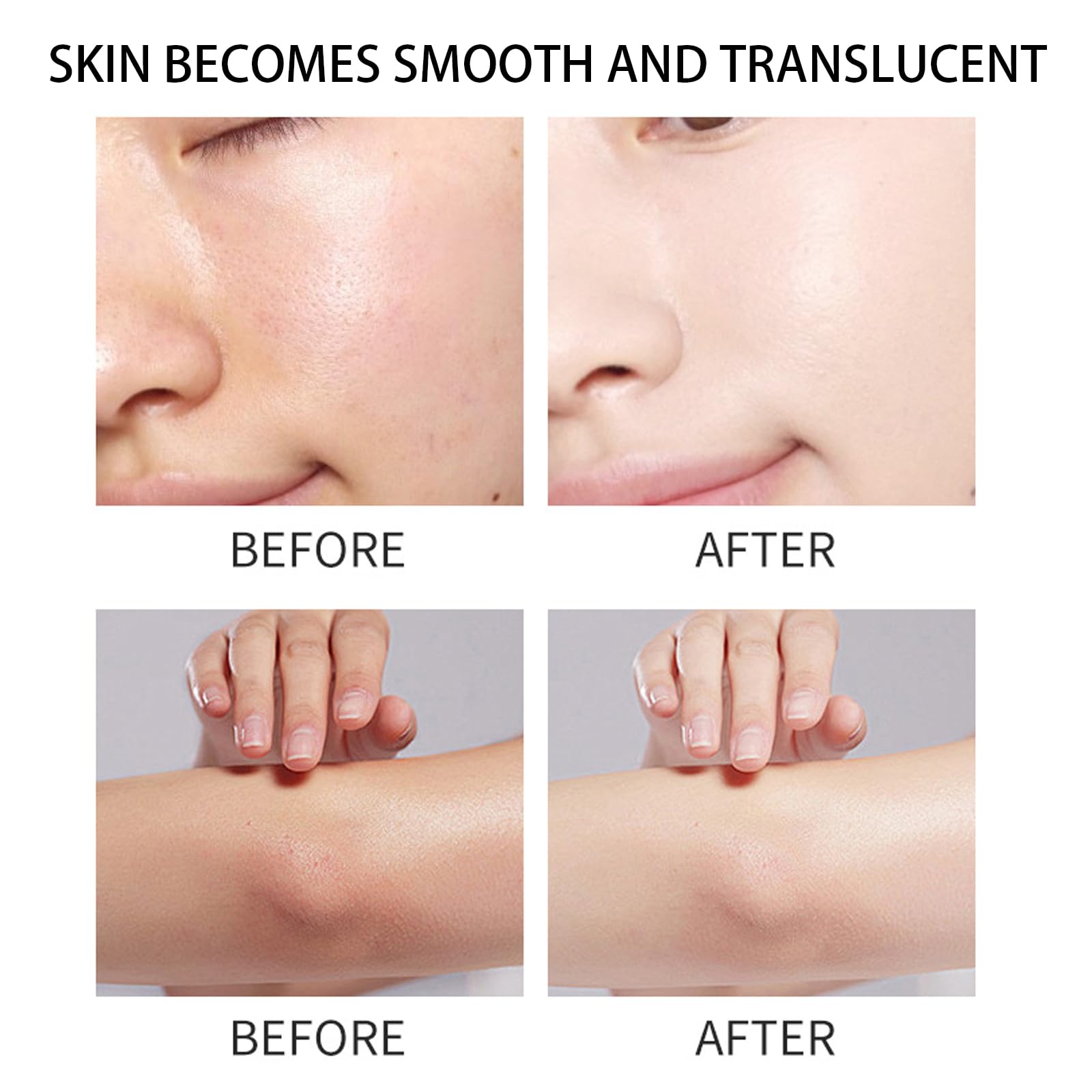 Kojic acid and turmeric mist being sprayed on arm for skin exfoliation