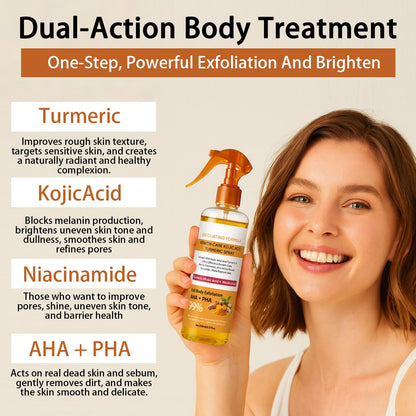 Gentle body peeling solution texture before and after massage comparison