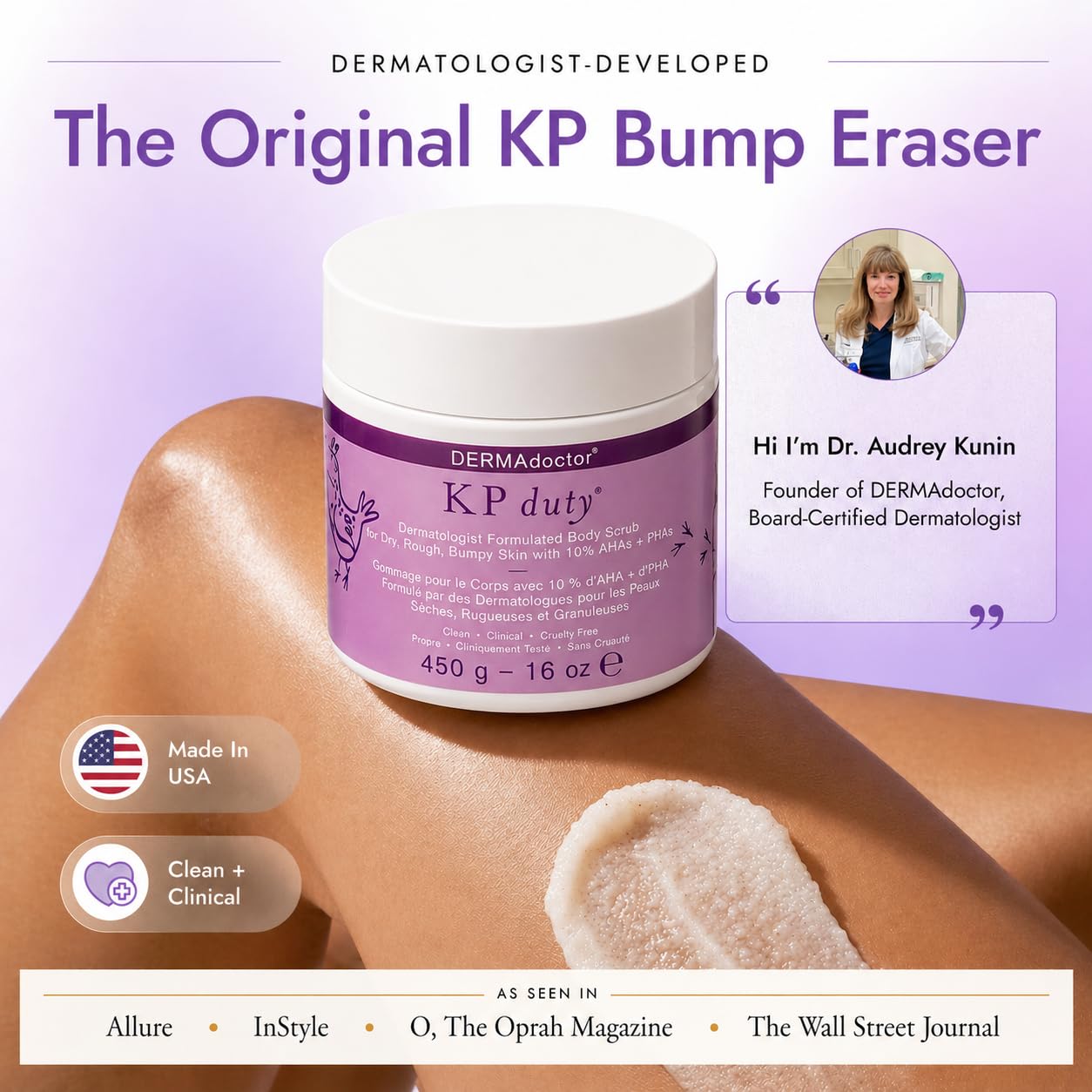 Dermadoctor Kp Duty body exfoliant packaging details