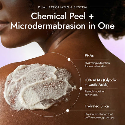 Close up of Dermadoctor exfoliation scrub branding