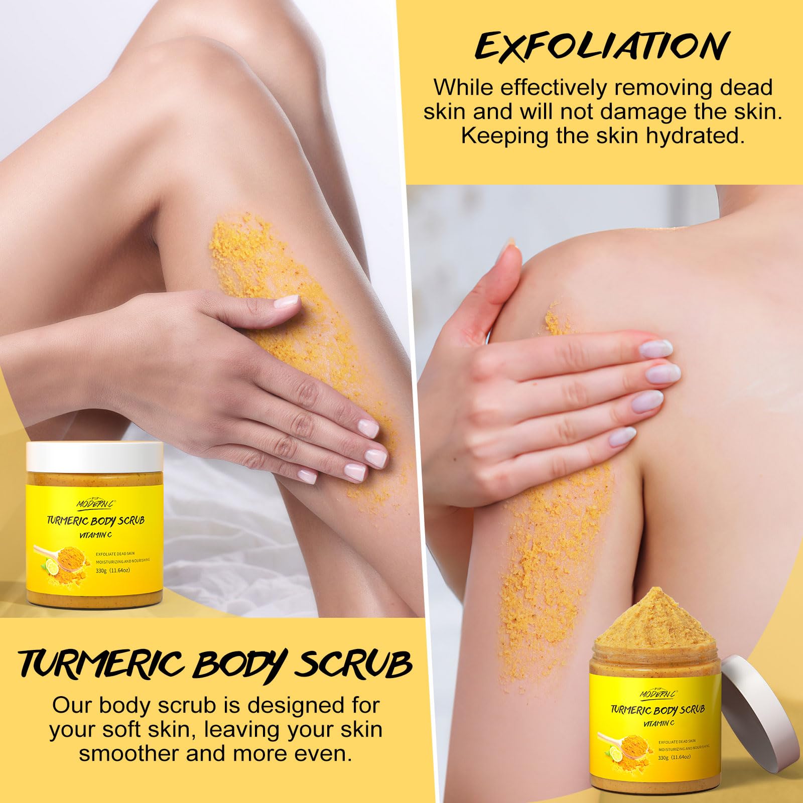 POP MODERN.C exfoliating body exfoliator for dark spots and body acne