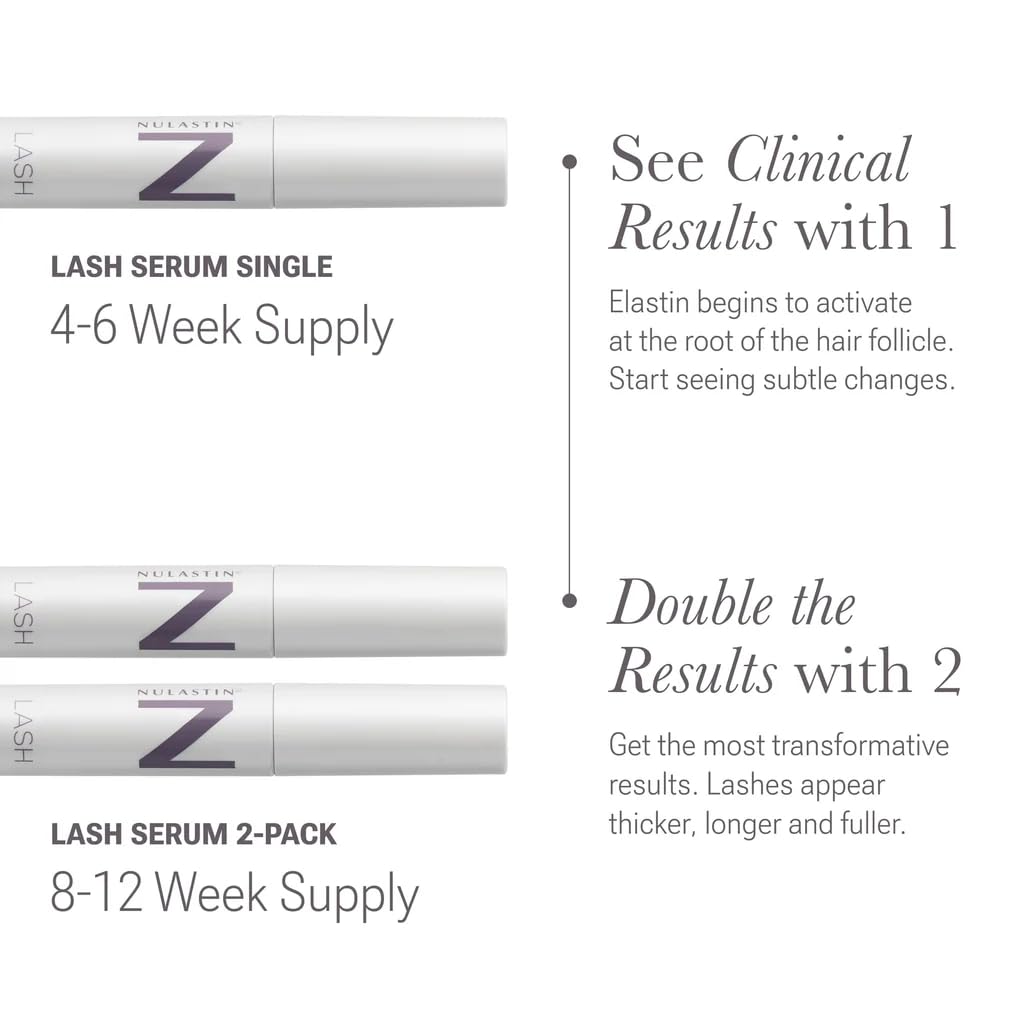 The complete 0.1 Fluid Ounce container of NULASTIN lash serum showing the official brand logo.