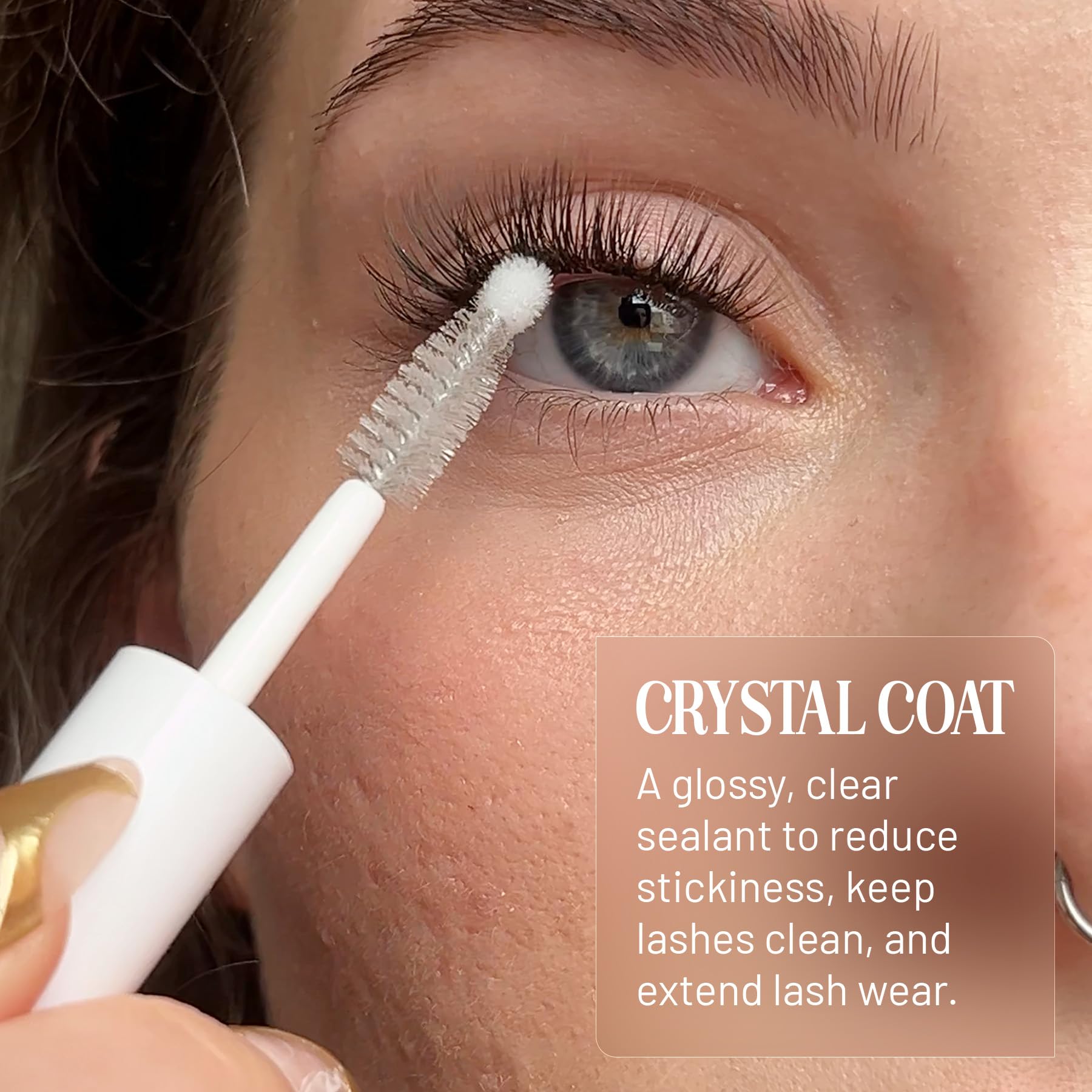 Lilac St. Lilac Lash Crystal Coat precision brush applicator tip details