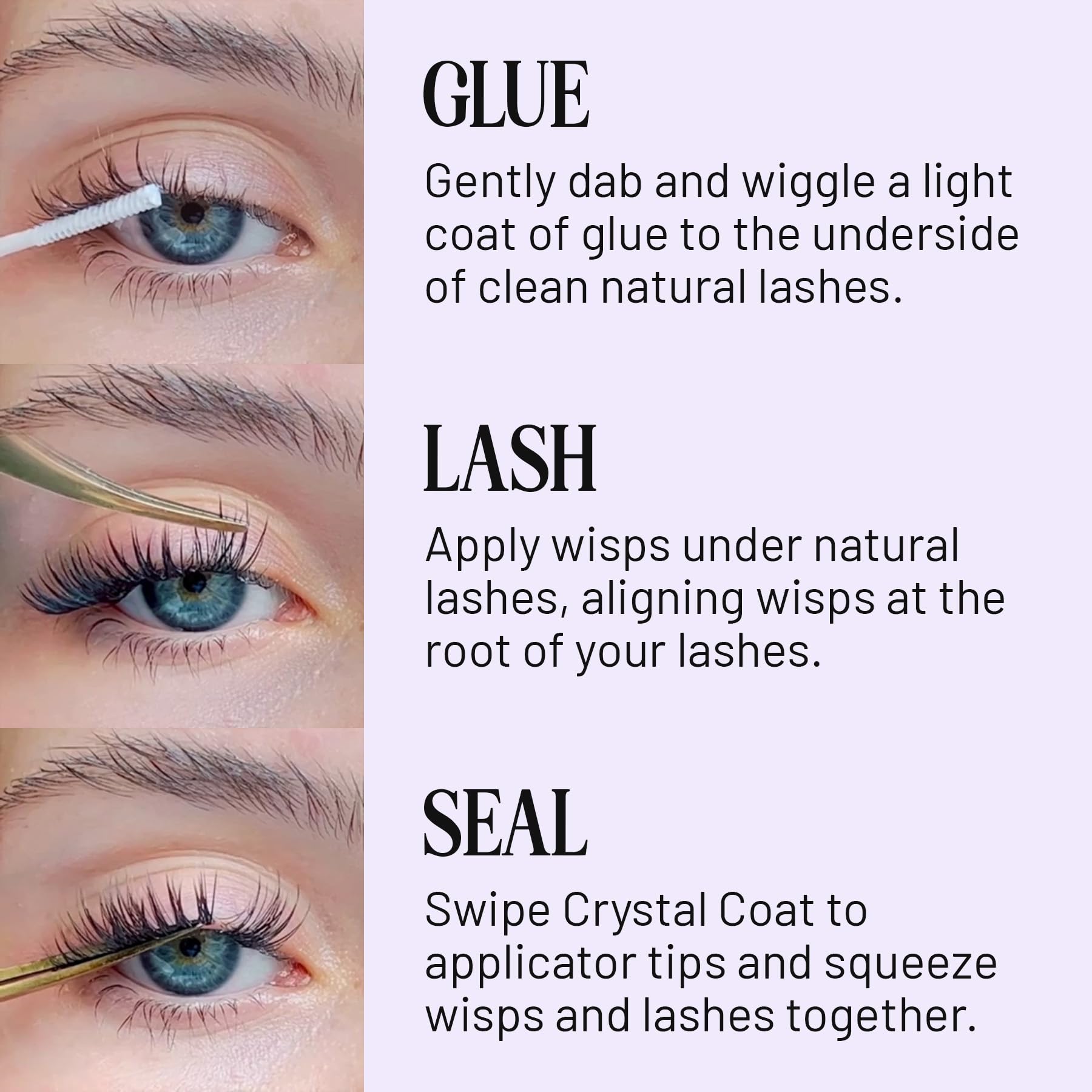 Lilac St. Lilac Lash Crystal Coat packaging box showing botanical ingredients
