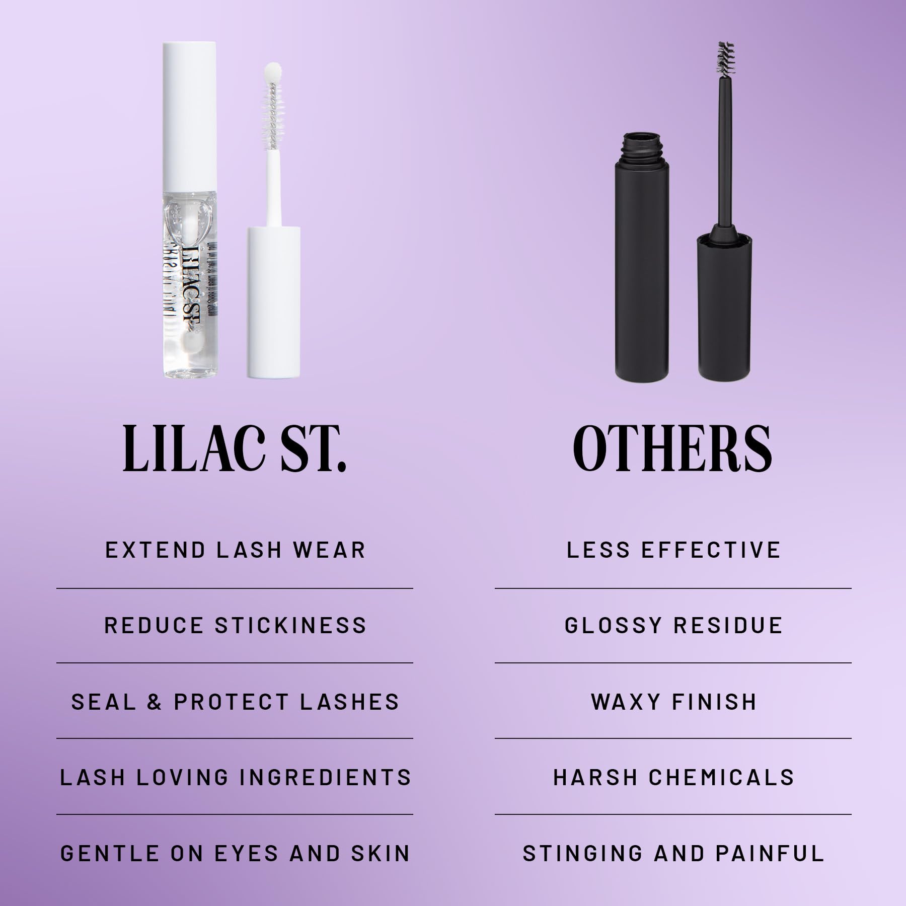 Lilac St. Lilac Lash Crystal Coat being applied to an extension applicator tool