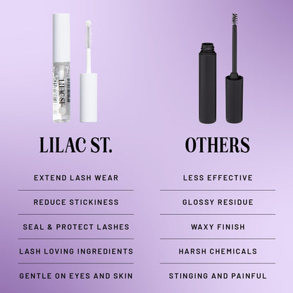 Lilac St. Lilac Lash Crystal Coat being applied to an extension applicator tool