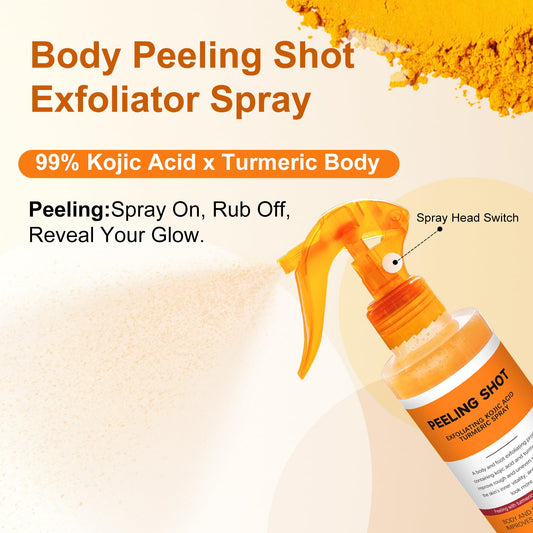 Seeye exfoliating body peeling shot spray bottle with ingredients list